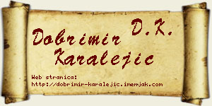 Dobrimir Karalejić vizit kartica
